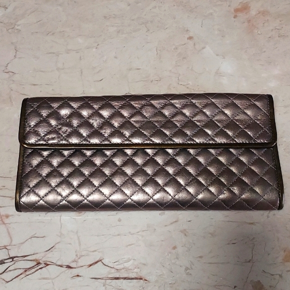 Saks Fifth Avenue Bronze Wristlet/Cluch Bag. - Picture 8 of 8